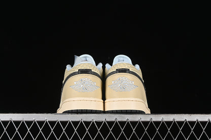 Nike Air Jordan 1 Low Blue Muslin Coconut Milk Black Sneakers
