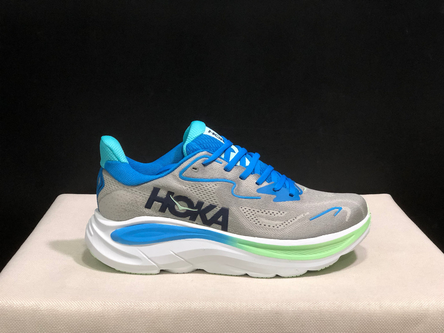 Hoka One One Clifton 10 Fashion Shoes Sneakers Gray/Blue