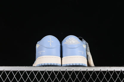 Nike Air Jordan 1 Low LV Travis Scott Fragment Design OG SP White Sky Blue Sneakers