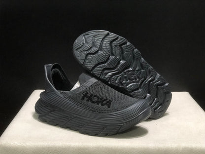 Hoka One One Restore TC Elastic Comfortable Low-top Running Shoes Sneakers Black