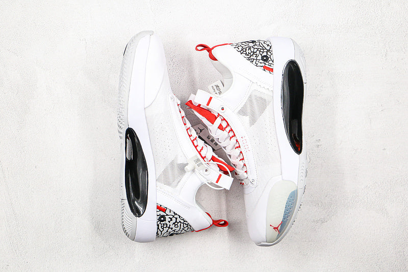 Nike Air Jordan 34 White Red Sneakers