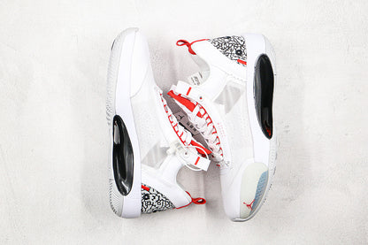 Nike Air Jordan 34 White Red Sneakers
