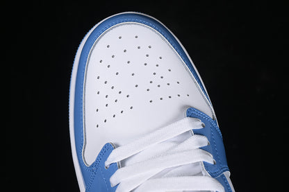 Nike Air Jordan 1 Low White Patent Leather Sky Blue Sneakers
