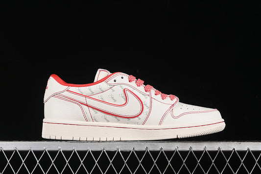 Nike Air Jordan 1 Low Travis Scott Fragment Design OG SP Red White Sneakers