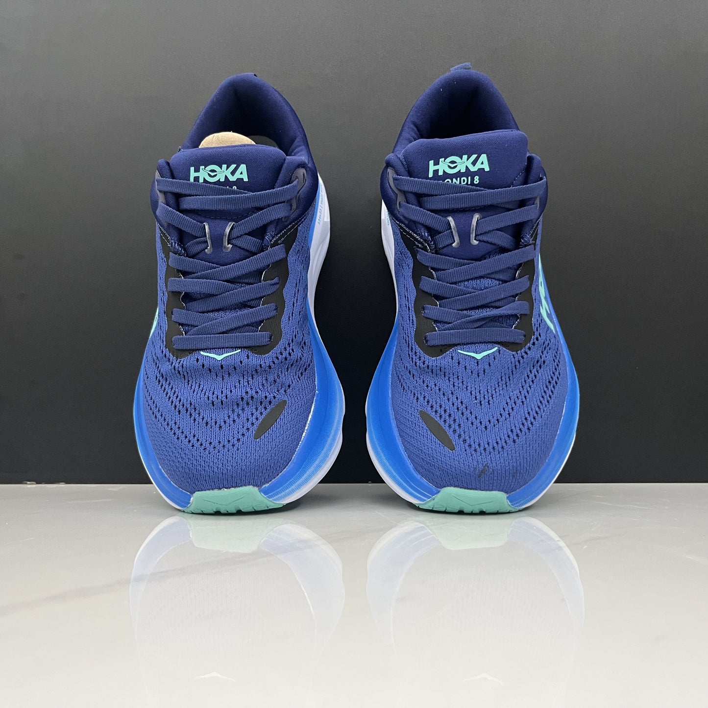 Hoka One One Bondi 8 Breathable Low-top Running Shoes Sneakers Navy
