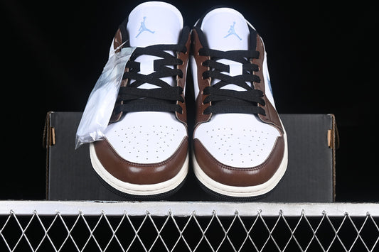 Nike Air Jordan 1 Low Dark Brown White Sneakers
