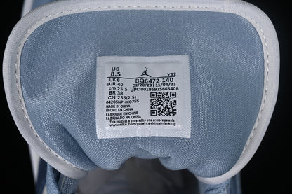 Nike Air Jordan 1 Mid White Blue Sneakers
