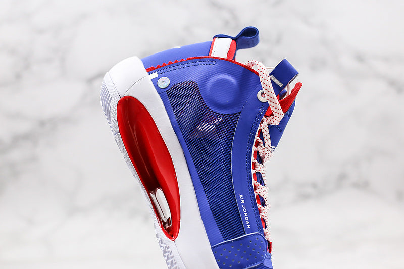 Nike Air Jordan 34 White Laser Navy Sneakers