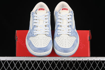 Nike Air Jordan 1 Low Supreme Travis Scott Fragment Design OG SP White Denim Light Blue Sneakers