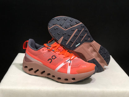On Running Cloudsurfer Trail Orange Waterproof Comfortable And Breathable Running Shoes