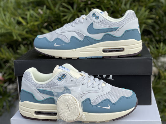 Nike Air Max 1 Patta Noise Aqua with Bracelet 2021 Blue Sneakers