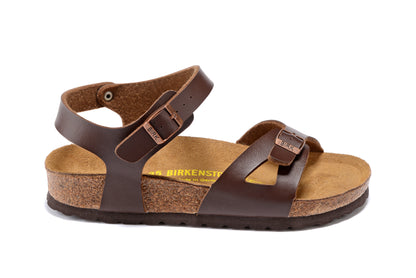 Birkenstock Brown Matte Single Buckle Slip Band Buckle Strap Sandal