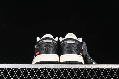 Nike Air Jordan 1 Low Supreme Black Grey Sneakers