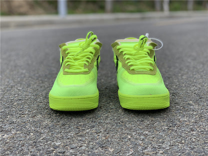 Nike Air Force 1 Low Off-White Volt Fluorescent Green Sneakers