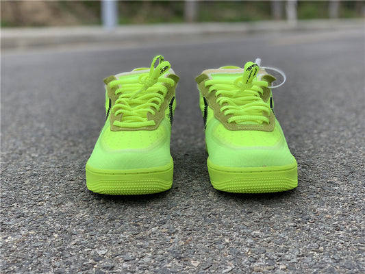 Nike Air Force 1 Low Off-White Volt Fluorescent Green Sneakers