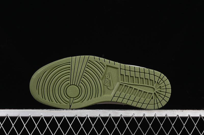 Nike Air Jordan 1 Low Off-White Travis Scott Fragment Design Green Sole White Green Sneakers