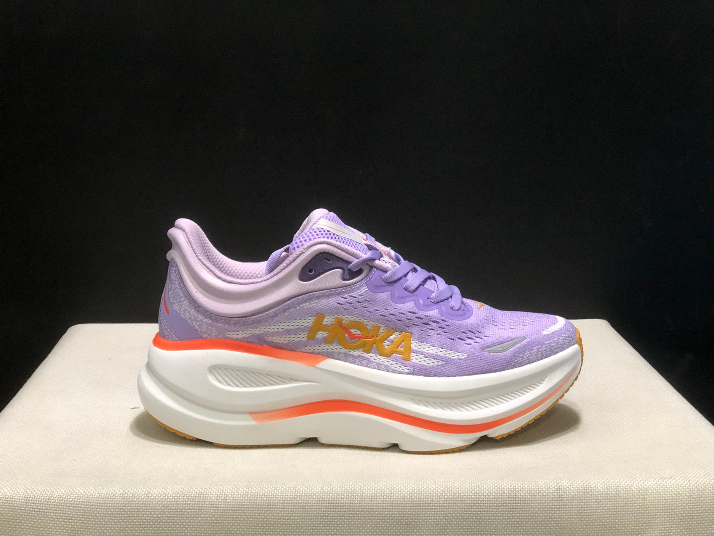 Hoka One One Bondi 9 Women's Comfortable Low-top Running Shoes Sneakers Light Purple