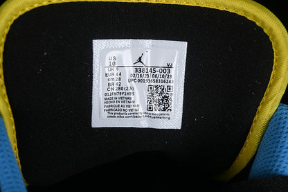 Nike Air Jordan 1 Low Yellow Blue Black Sneakers