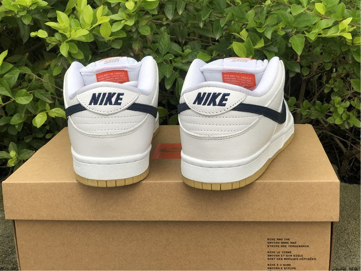 Nike Dunk Pro ISO SB Low Orange Label White Navy Sneakers