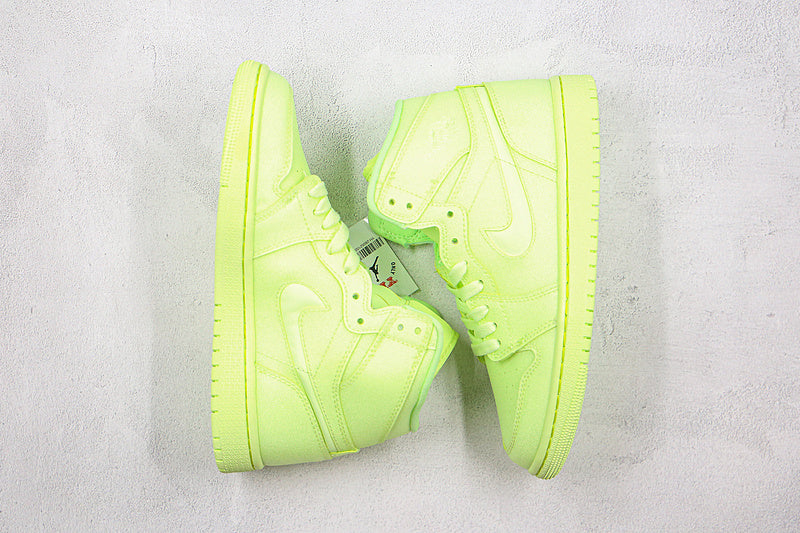 Nike Air Jordan 1 Retro High Tripple Barley Volt Green Sneakers