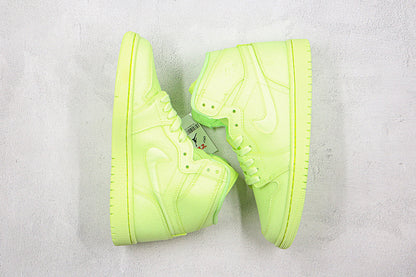 Nike Air Jordan 1 Retro High Tripple Barley Volt Green Sneakers