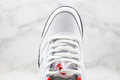 Nike Air Jordan 5 Retro Low-Top White/Fire Red/Black Sneakers