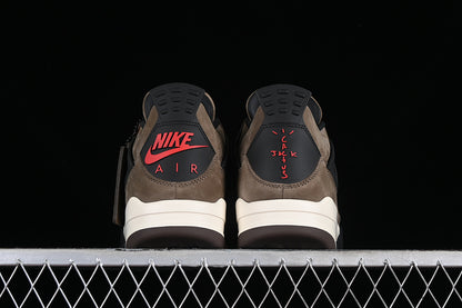 Nike Air Jordan 4 Retro White Black Brown Sneakers