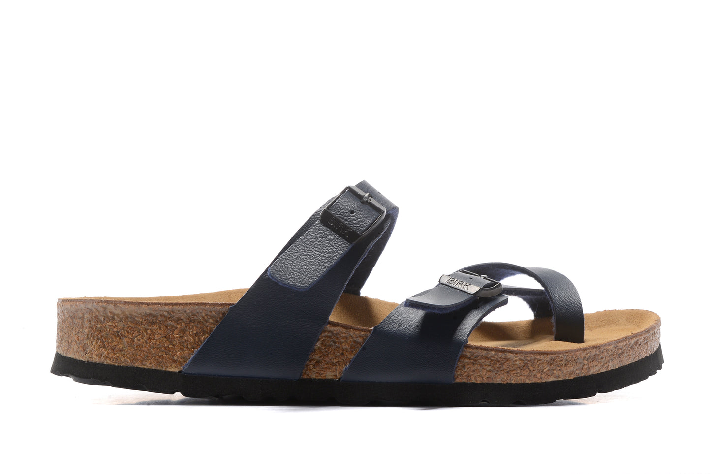 Birkenstock Dark Blue Comfort Toe-Loop Leather Sandals