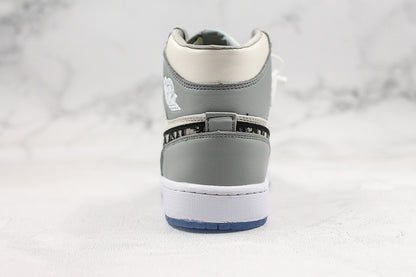 Nike Air Jordan 1 High-top Wolf Grey Sneakers Dior Joint Edition