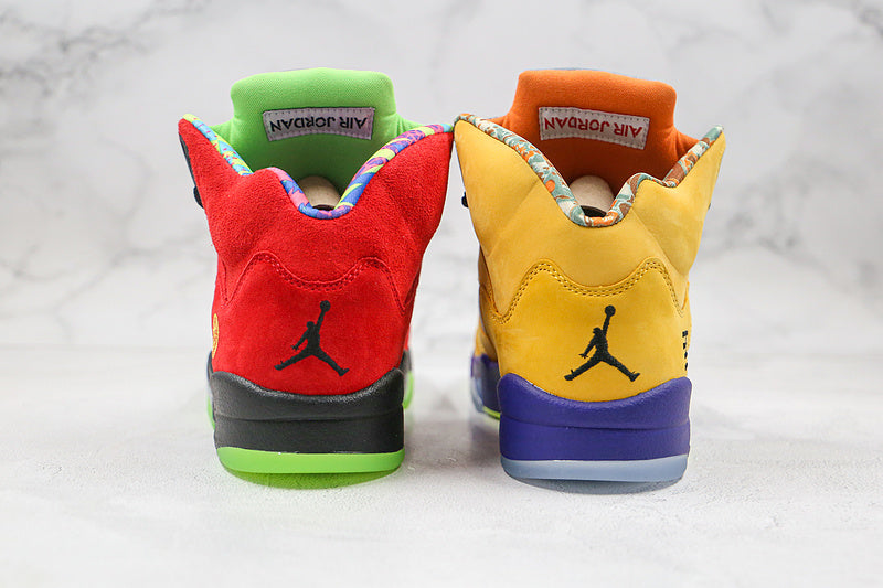 Nike Air Jordan 5 Retro What the Solar Orange Red Yellow Sneakers