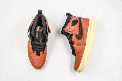 Nike Air Jordan 1 High React Dark Brown Sneakers