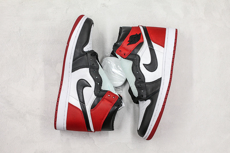 Nike Air Jordan 1 Retro High Satin Black Toe Sneakers