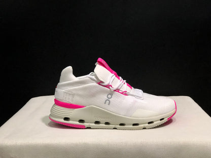 On Running Cloudnova Lightweight Sports Casual Shoes White/Rose Red