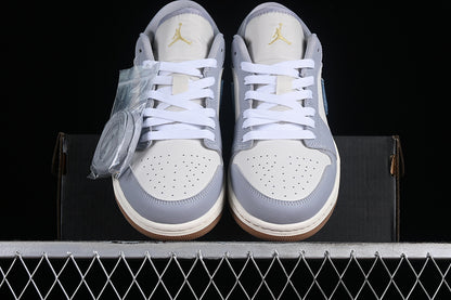 Nike Air Jordan 1 Low Phantom Coconut Milk Amber Brown Sneakers