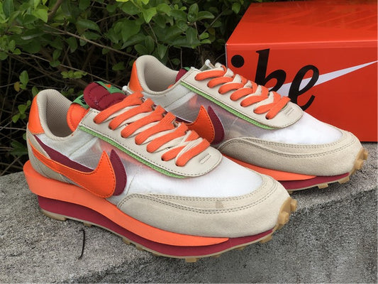 Nike LD Waffle Sacai Clot Kiss of Death Orange Sneakers