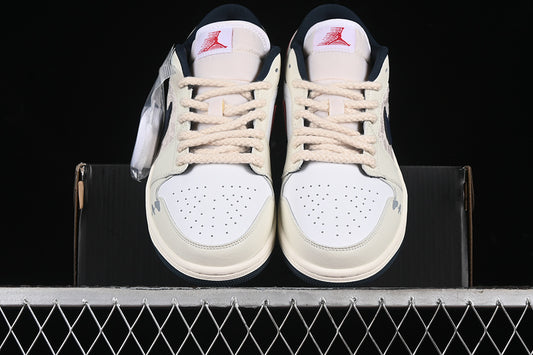 Nike Air Jordan 1 Low Aegean Storm Pale White Sneakers