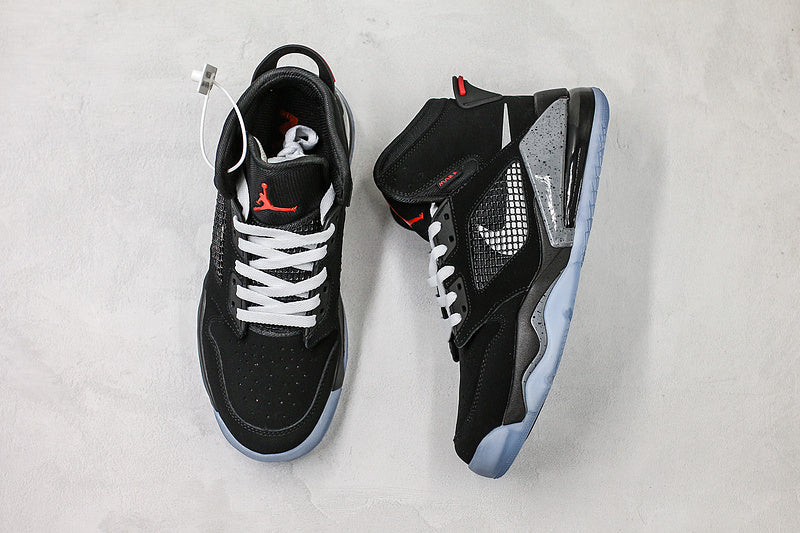 Nike Air Jordan Mars 270 Black Silver Fire Red Metallic Sneakers