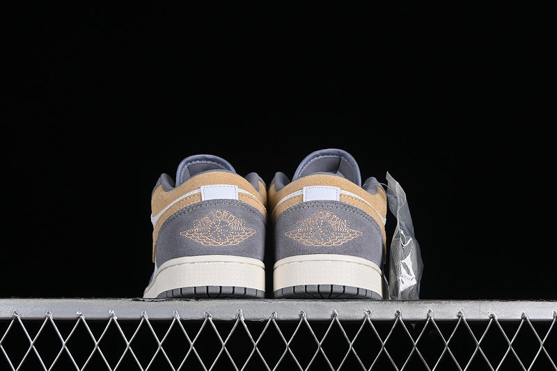 Nike Air Jordan 1 Low Grey Brown White Sneakers