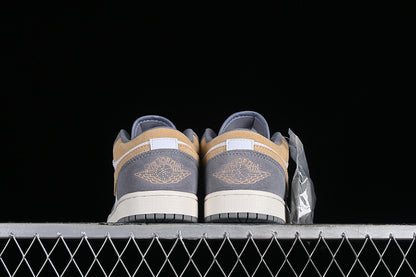 Nike Air Jordan 1 Low Grey Brown White Sneakers
