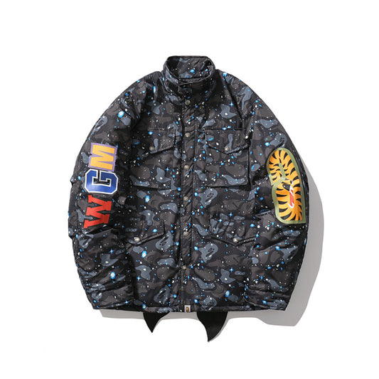 A Bathing Ape Big Shark Head Star Padded Jacket