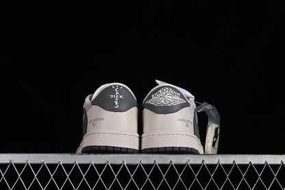 Nike Air Jordan 1 Low OG SP Travis Scott Fragment Design LV Black Grey Sneakers
