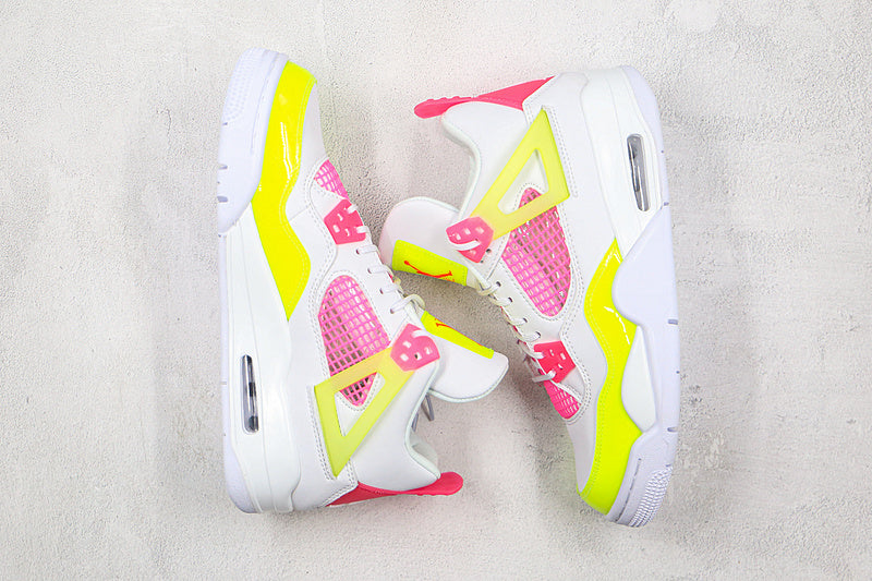 Nike Air Jordan 4 GS Retro Mid Lemon Venom Multicolor Sneakers
