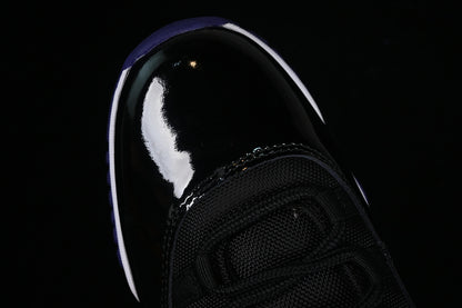 Nike Air Jordan 11 Retro White Purple Black Sneakers
