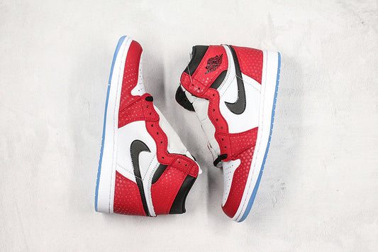 Nike Air Jordan 1 Retro Spider-Man Origin Story Red/Black/White/Blue Sole Sneakers