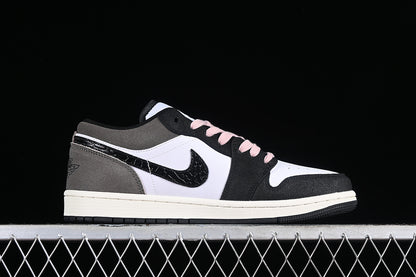 Nike Air Jordan 1 Low Black White Grey Pink Sneakers