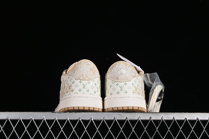 Nike Air Jordan 1 Low LV Travis Scott Fragment Design Grey Gold Sneakers