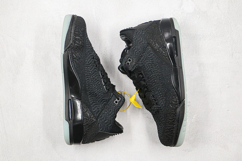 Nike Air Jordan 3 Retro Flyknit Black Gray Sneakers