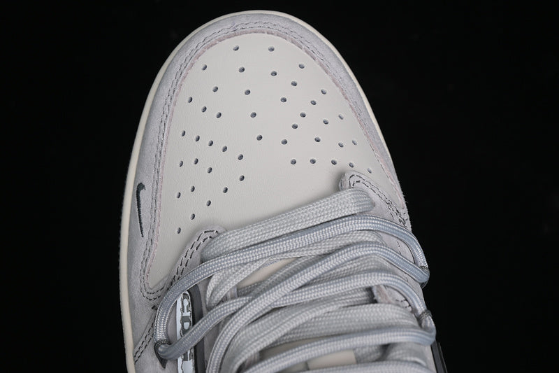 Travis Scott Fragment Design Nike Air Jordan 1 Low The North Face OG SP Grey Sole Grey White Sneakers