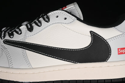 Nike Air Jordan 1 Low Supreme Travis Scott Fragment Design OG SP Black White Grey Sneakers