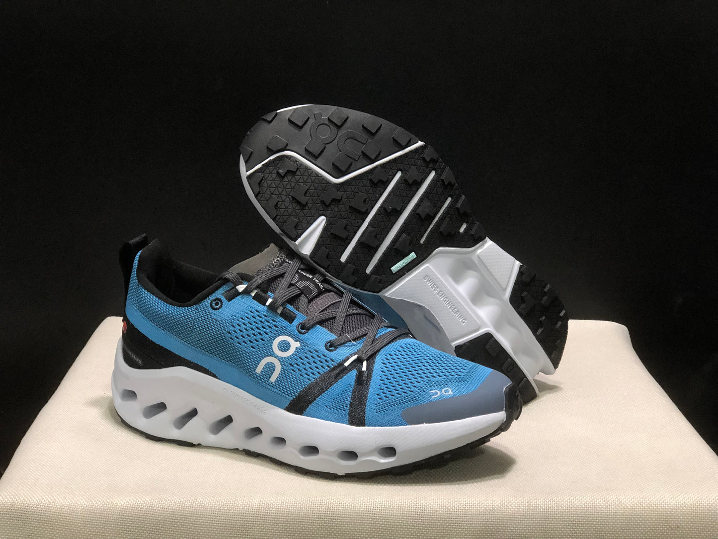 On Running Cloudsurfer Trail Waterproof Comfortable And Breathable Running Shoes Blue/Black
